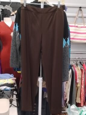 Kate Hill Brown Straight Leg Ponte Pants